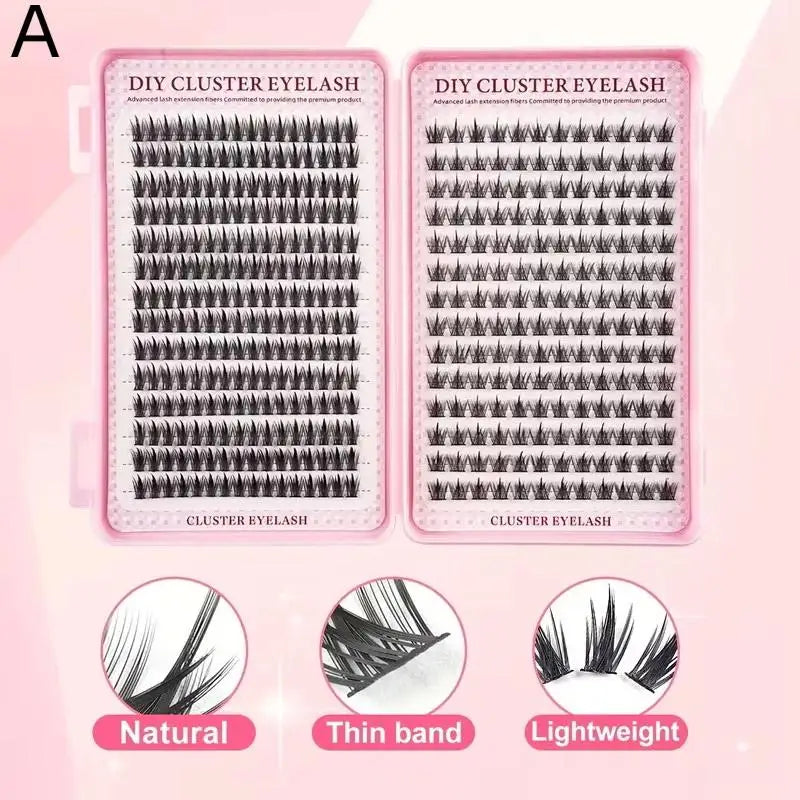 Eyelash Fluffy Individual Extensions Tweezers Brushes DIY Beauty Qme A