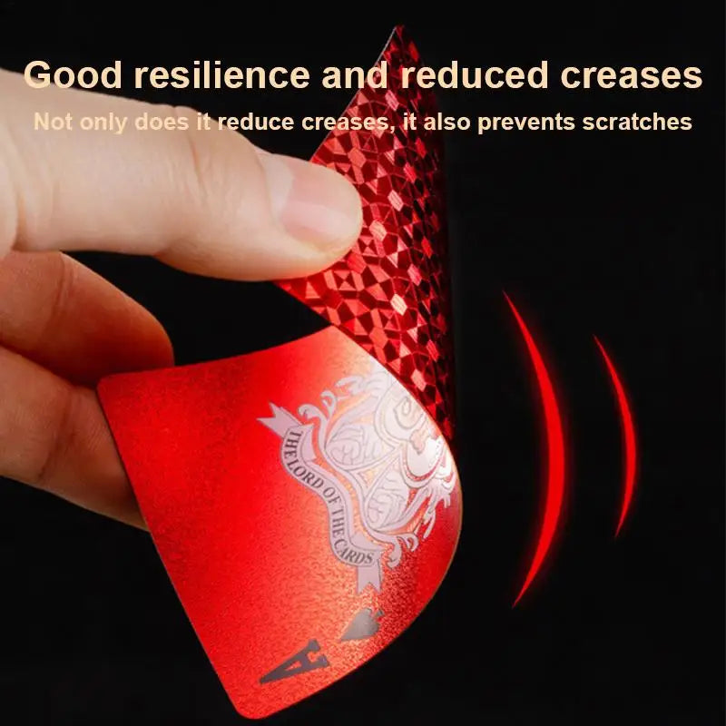 Red Poker Card Waterproof Playing Cards with Dragon Backing Play Cards for Pool Games Travel Camping Classic Trick Cards Qme