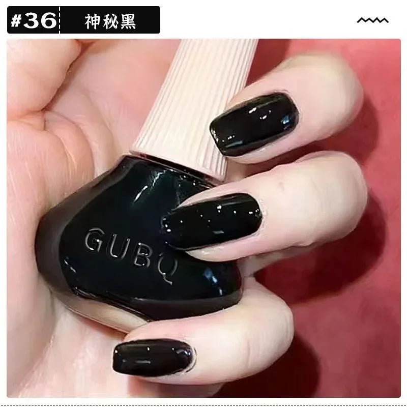 45 Colors Nail Polish Oil-based Nails Polish No-bake Quick Dry Non-tear Small Glitter Nail Gel Transparent Red Nail Art Qme 36