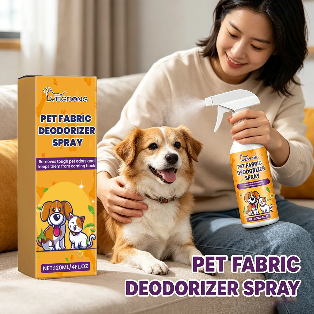 Pet Deodorizing Spray Removes Odors Freshens Air Long Lasting Fragrance Mild Ingredients Air Freshener & Pet Fabric Odor Remover Qme
