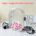 Labubu Protect Case Labubu Sitting Party 15cm Cotton Doll Shoulder Pain Bag PVC Storage Bag Labubu Walk Bag Dustproof Qme WHITE