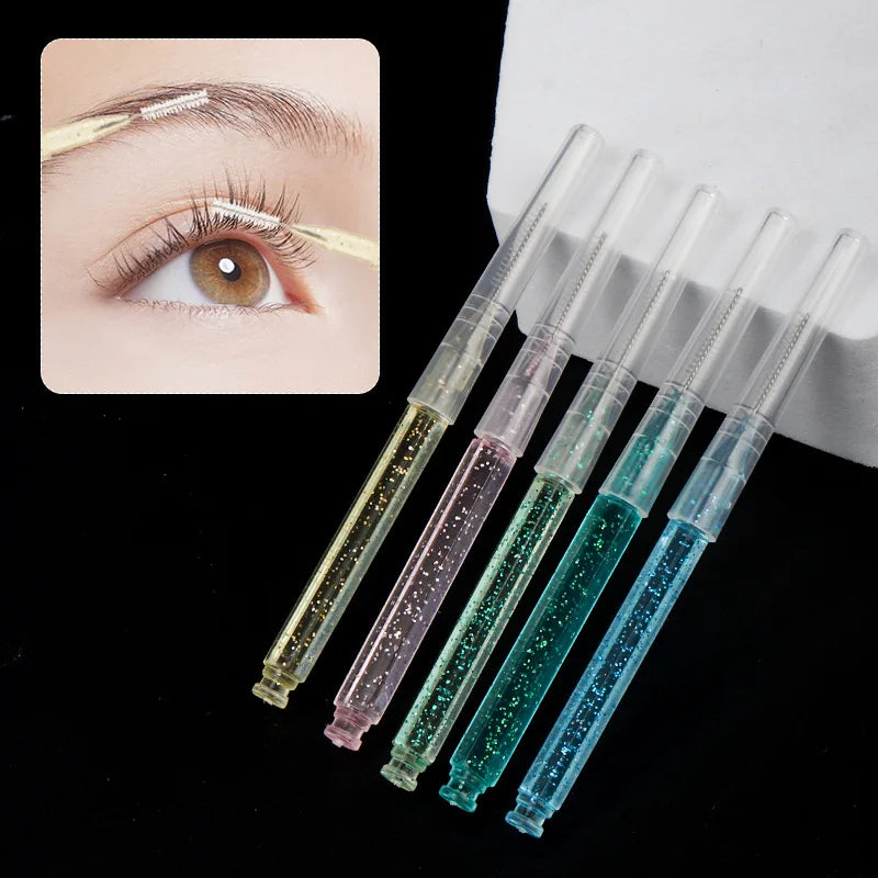 Mini Eyebrow Brush Brow Perm Disposable Lifting Brushes Bendable Qme
