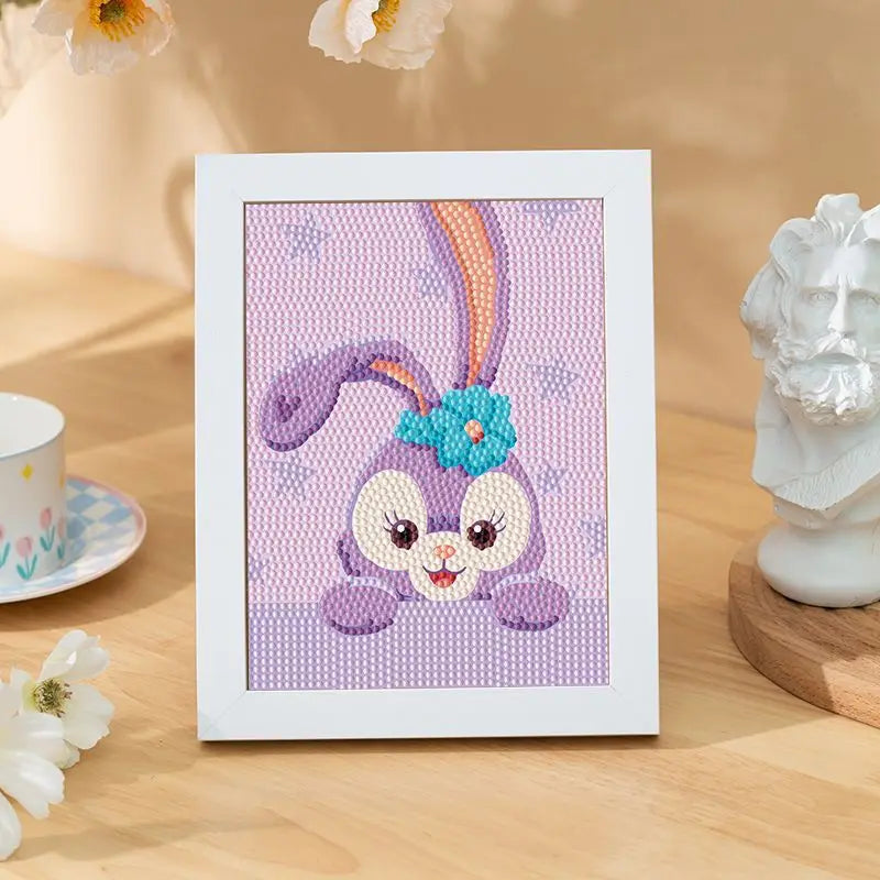 Hello Kitty Kuromi Diamond Painting DIY Craft Kit with Frame Cartoon Diamond Painting for Students Diamond Painting Gift Qme 21