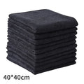 Black Thicken Microfiber Car Cleaning Towels Soft Quick Drying Windows Mirrors Wiping Rags Home Double Layer Clean Cloths Qme Black 40cm 5PC