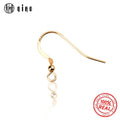 A pair 22MM 14K gold filled Ear Wires Hooks 14K gold Clasps with beads For Earrings DIY Jewelry Findings Components Accessories Qme Default Title