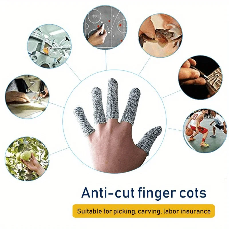 10-Pack Anti-Cut Finger Protectors - Keep Your Fingers Safe While Cooking! Qme