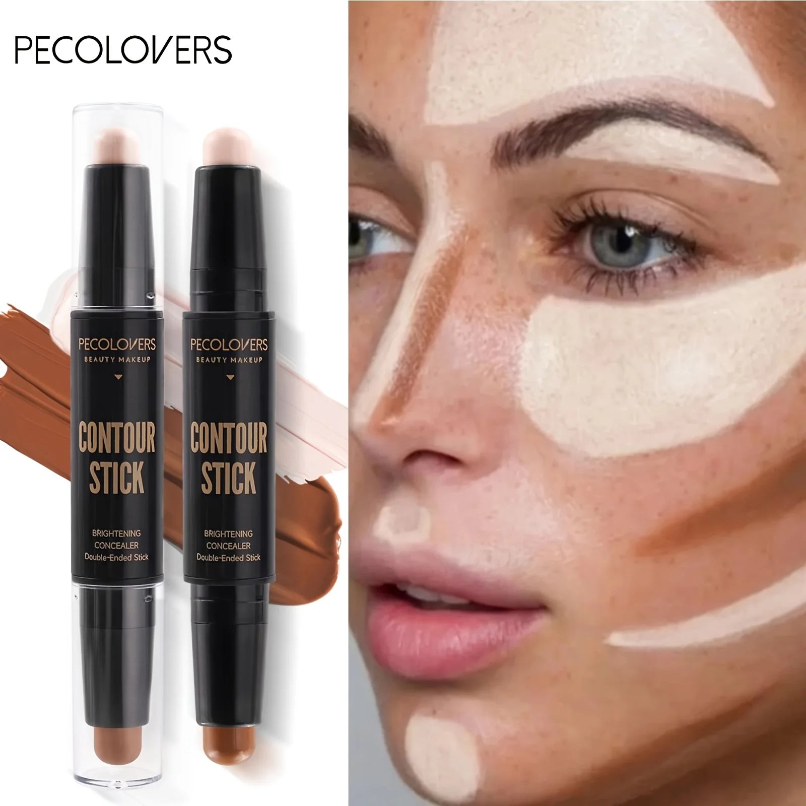 Makeup Base Foundation Cream Face Concealer Contouring Bronzer Beauty Qme