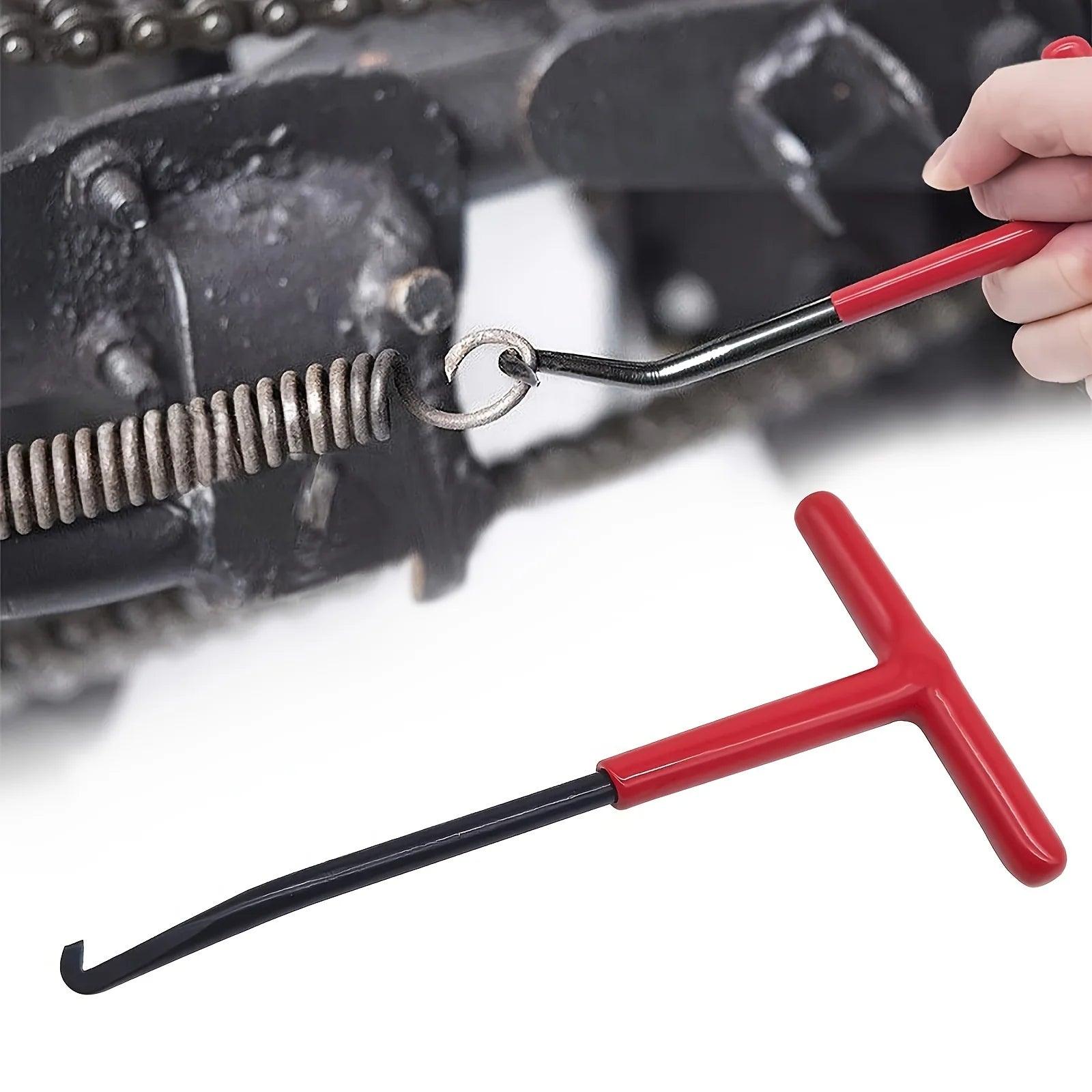 1pcs Motorcycle exhaust snap hook Universal T-handle exhaust pipe spring puller mounting hook Disassembly and repair tools Qme