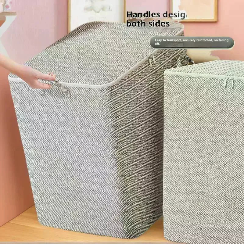 Big Clothes Storage Box Cover Large Laundry Basket Organizer Bag Baby Qme
