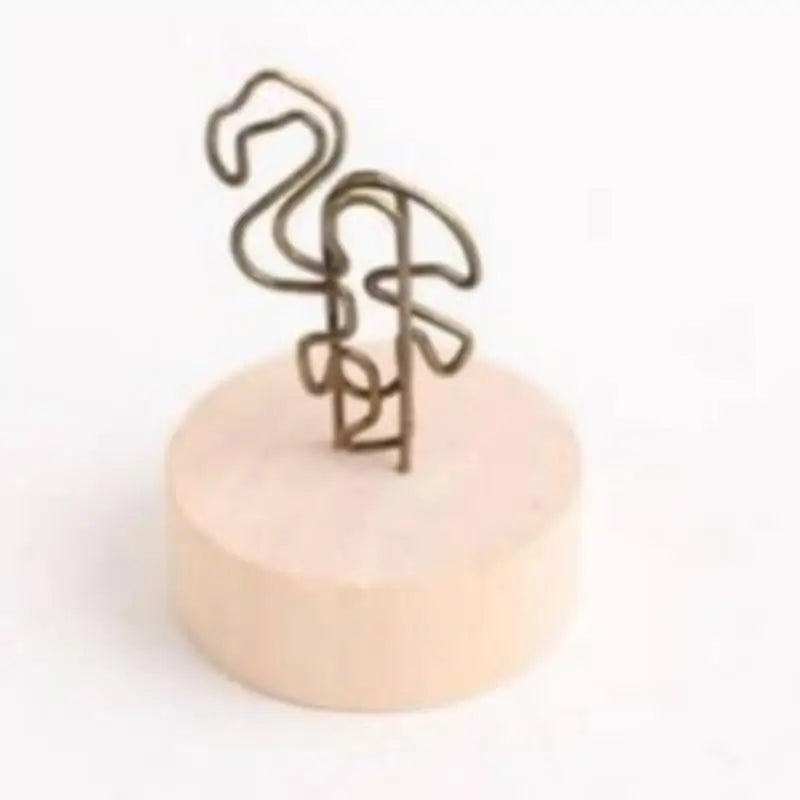 Mini Wooden Base Metal Photo Holders Creative Design Decor Photos Qme K
