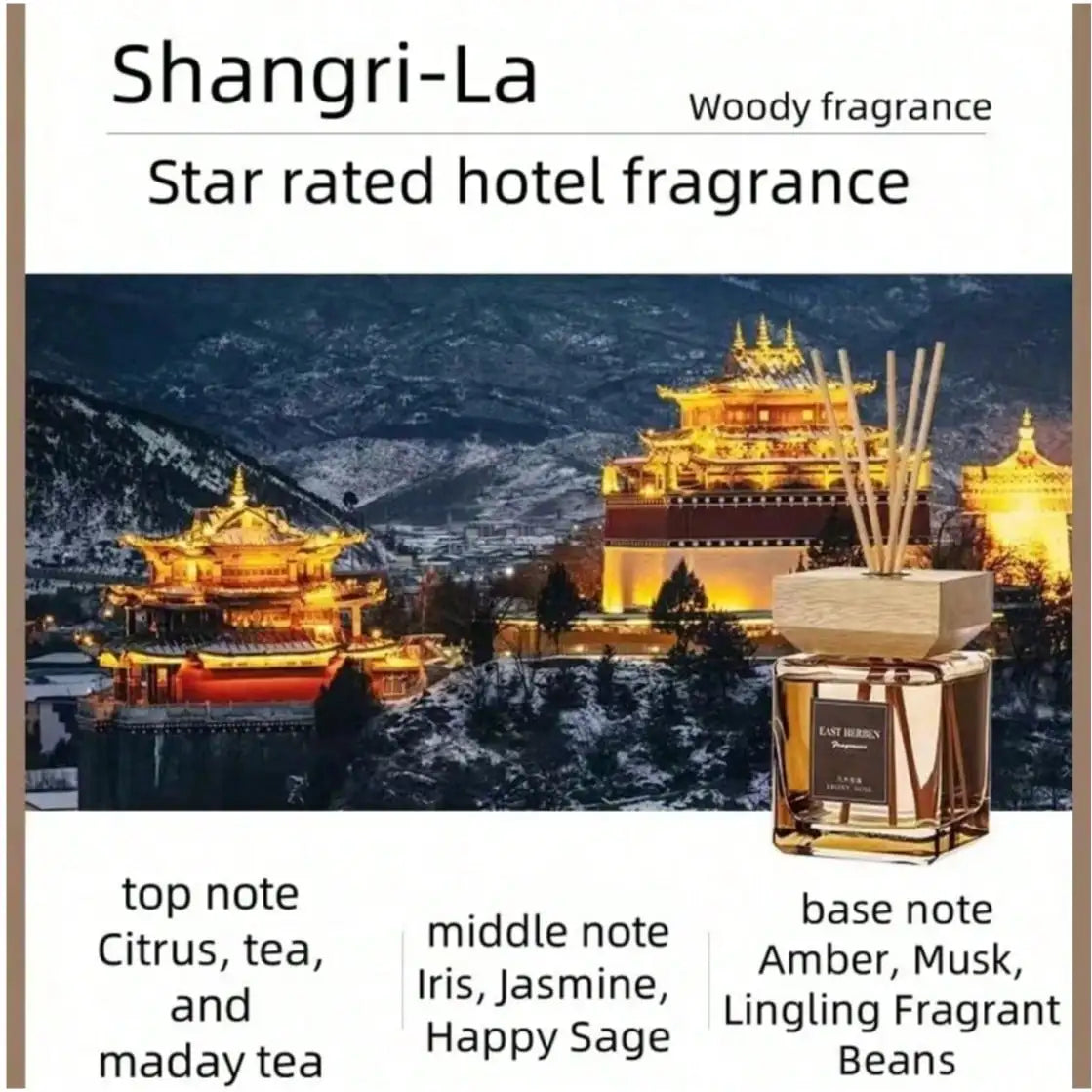 Hotel Grade Flameless Essential Oil Rattan Fragrance Stick Qme Shangri-La