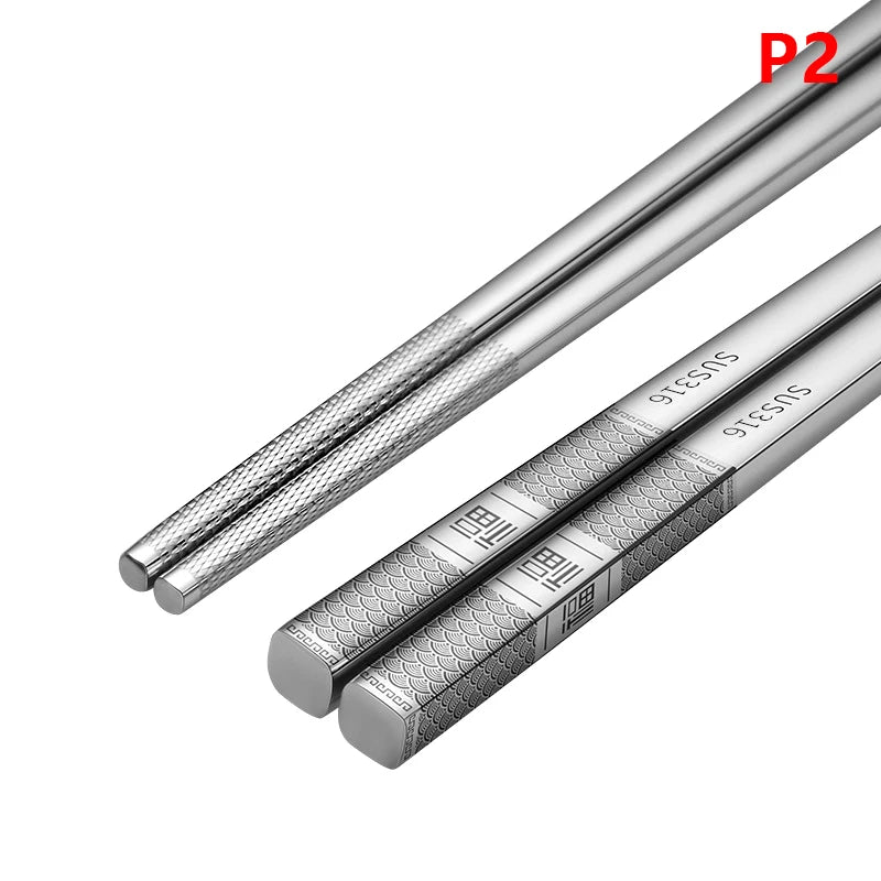 316 Stainless Steel Chopstick Laser Engraving Chinese Chopsticks Qme 2