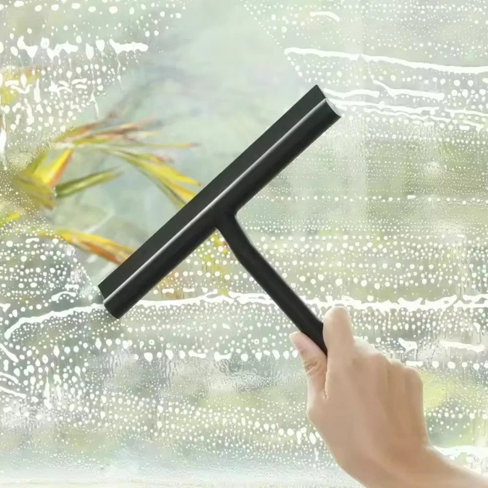 Shower Squeegee Household Window Glass Cleaning Scraper with Silicone Holder Bathroom Mirror Wiper Scraper Bathroom Accessories Qme