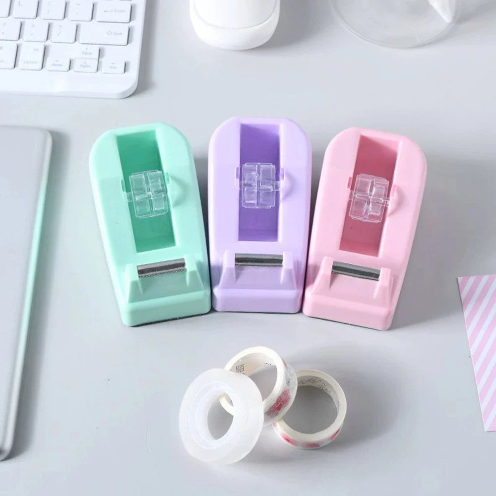Tape Dispenser Stationery Adhesive Tape Cutter Sealing Tape Table Base Dispenser Office Supplies Packaging Tapes Dispenser Qme