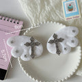 Cute White Angel Wings Gothic Cross Hair Clip Subculture Y2k Hairpin Qme A1