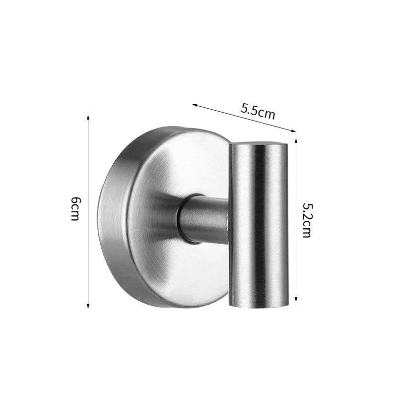 Shower Brushed Nickel Towel Hooks Hanger Bathrooms 304 Stainless Qme A4