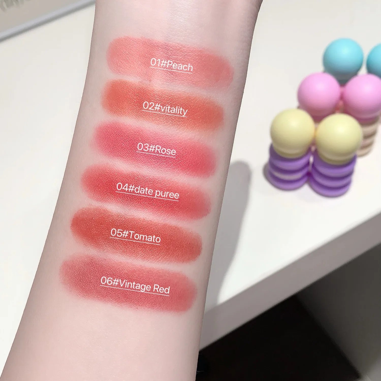 SHAQINUO Matte Lip Clay Glaze Contrasting Colors Velvet Long-lasting Qme