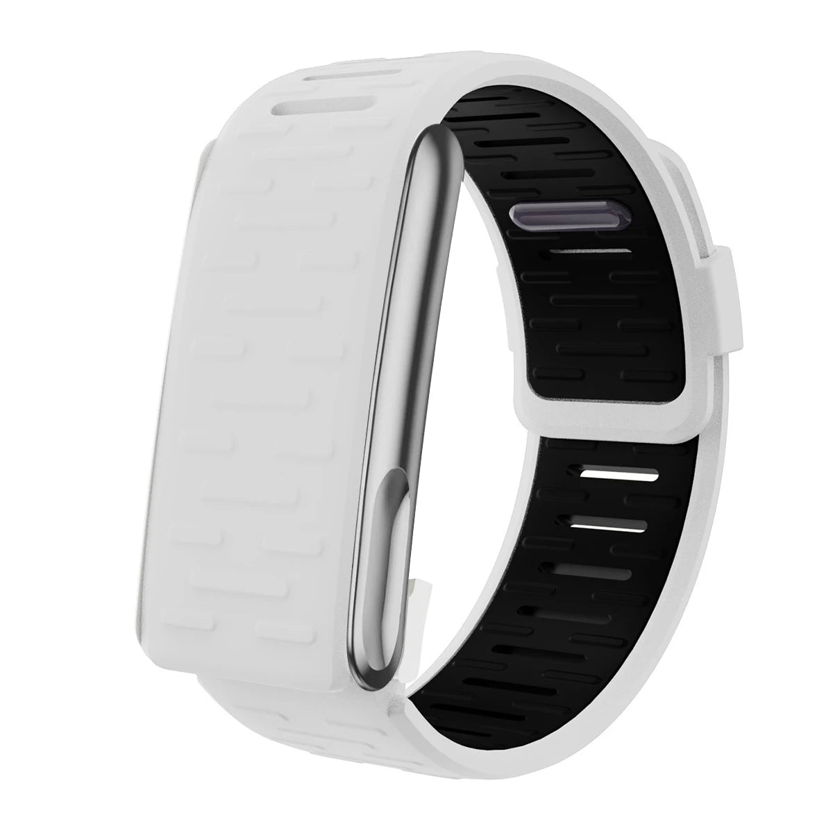 Silicone Sport Bands for Whoop5.0MG Strap Brecelet Adjustable Watch Strap Replacement Correa Breathable Straps for Whoop5.0 Band Qme White Black-5.0MG