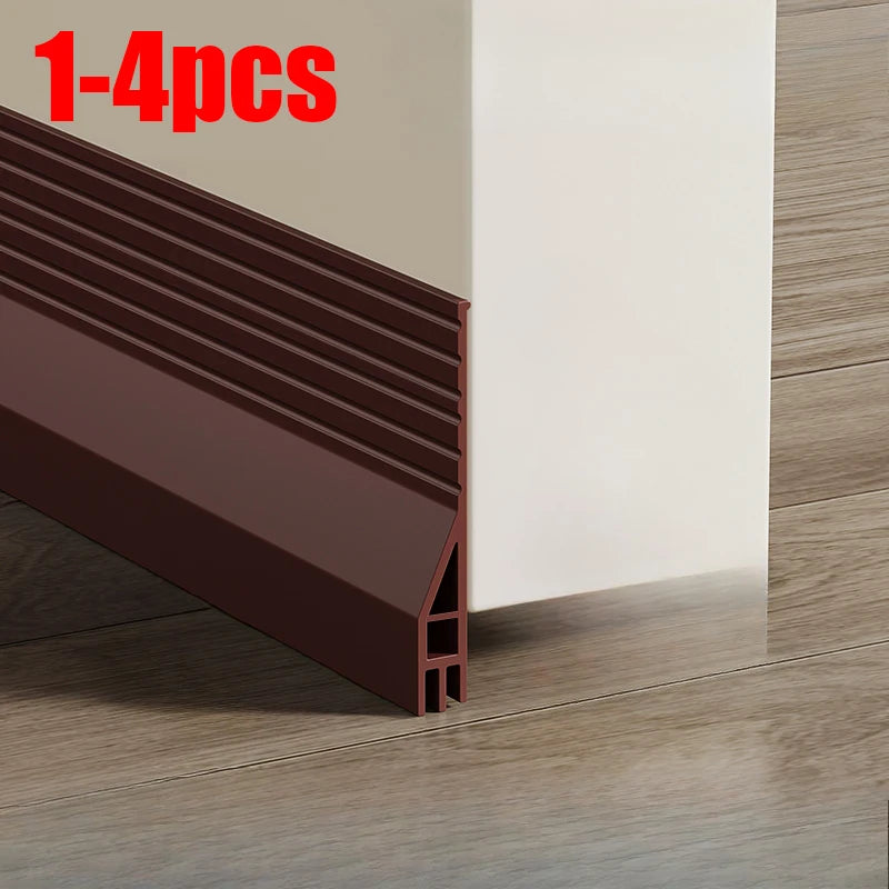 28/45mm Height Door Bottom Seal Strip 1M Self-adhesive Windproof Dust-proof Window Gap Seal Strip Anti-Cold Weather Strip Qme