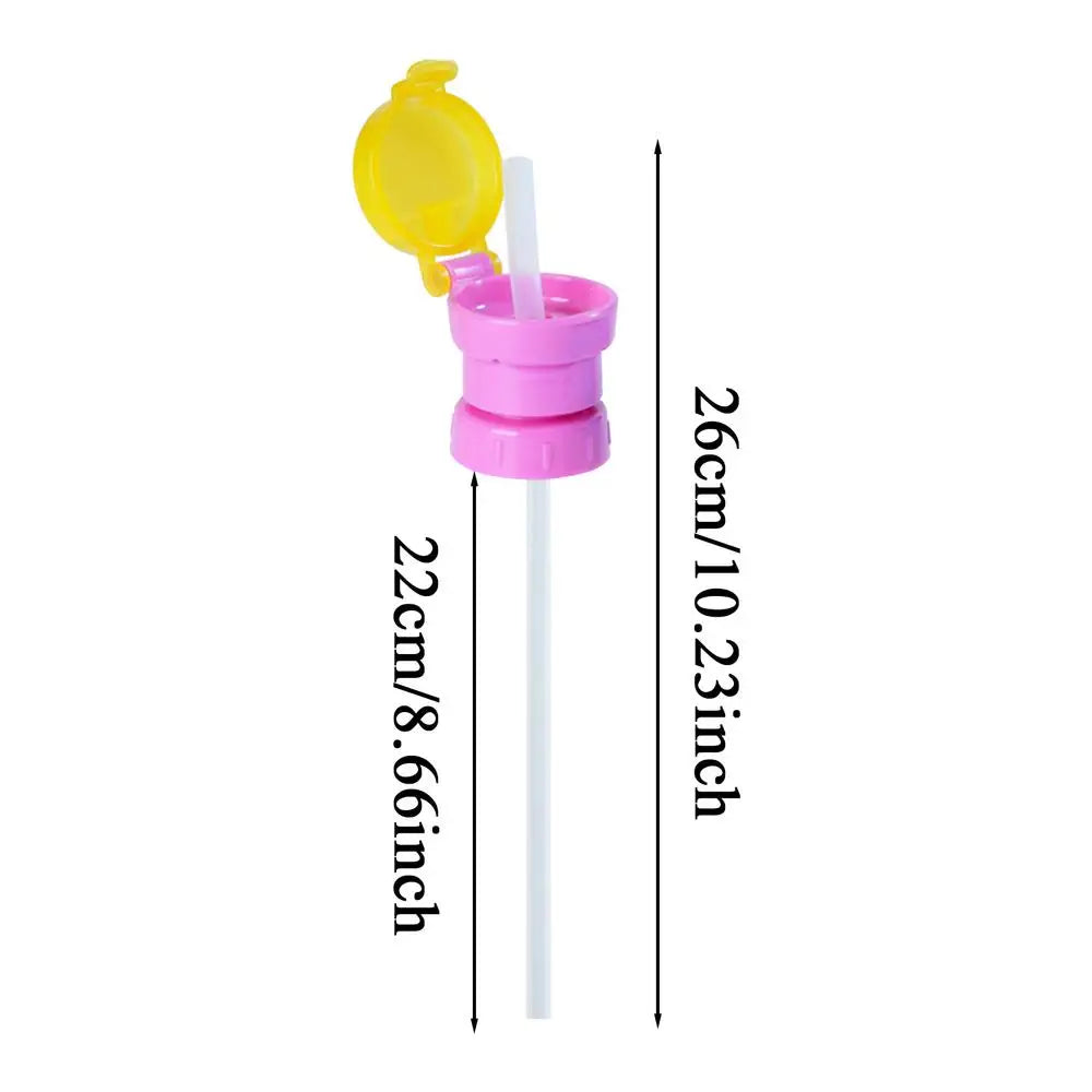 1pcs Water Bottle Topper for Kids Universal Portable Leak-Proof Drinking Tool Water Bottle Caps for Juice Party Travel Camping Qme Pink