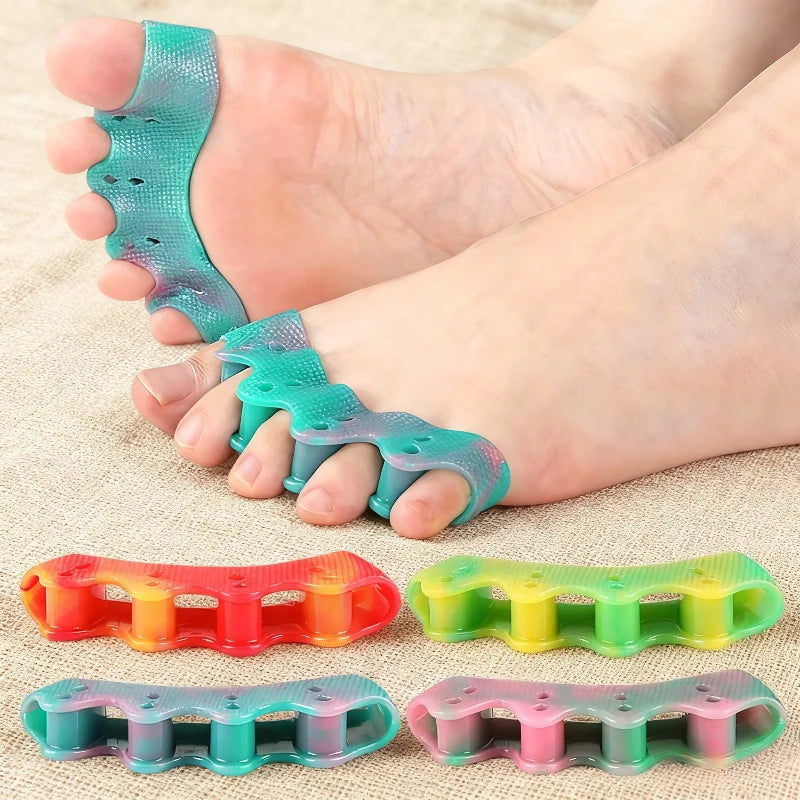 Colorful Five-hole Toe Separator Overlapping Toes Big Valgus Spacer Qme