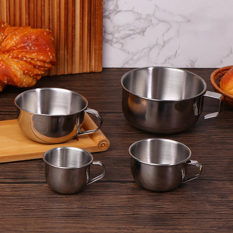 304 Stainless Steel Mini Water Cup Handle Durable Anti Scalding Milk Qme