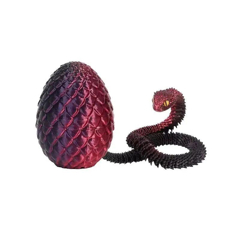 3D Printed Snake Egg Mobility Simulate Ornament Cool Funny Figurine Qme StyleG