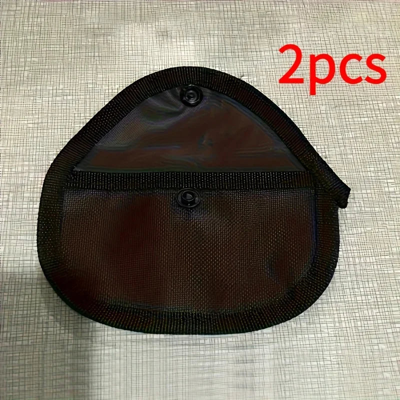 2pcs durable copper joint storage bags with safety buckle closure, portable home storage box, fabric material. Qme