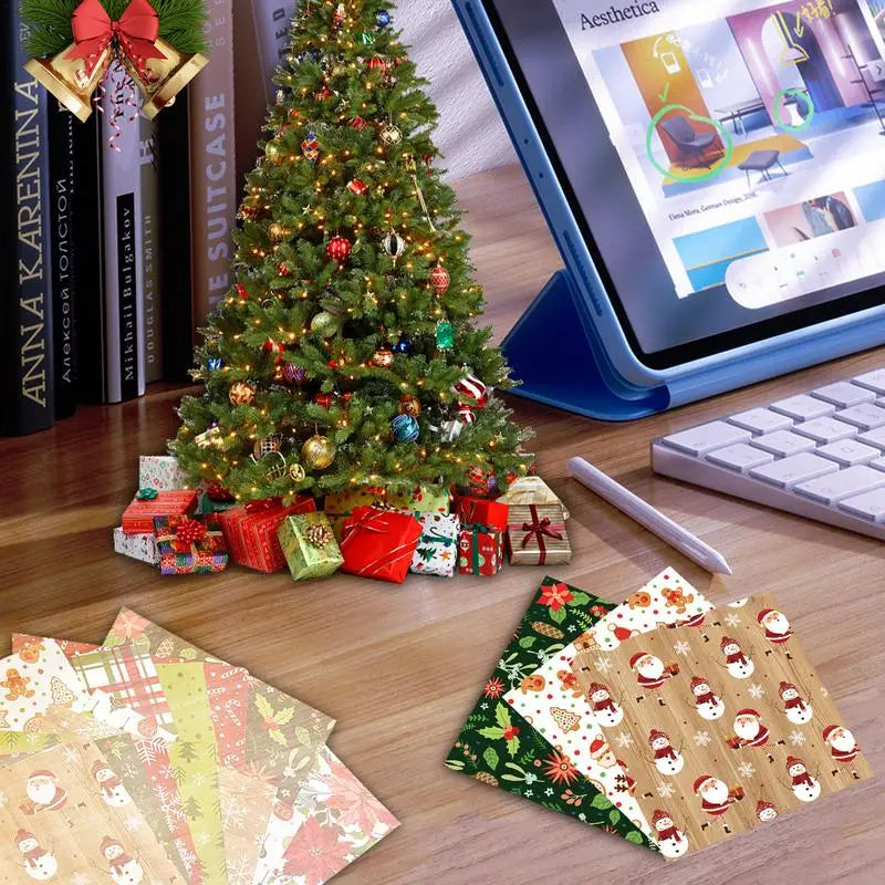 Christmas Scrapbooking Paper Vintage Scrapbook 0 DIY Craft Creative Qme