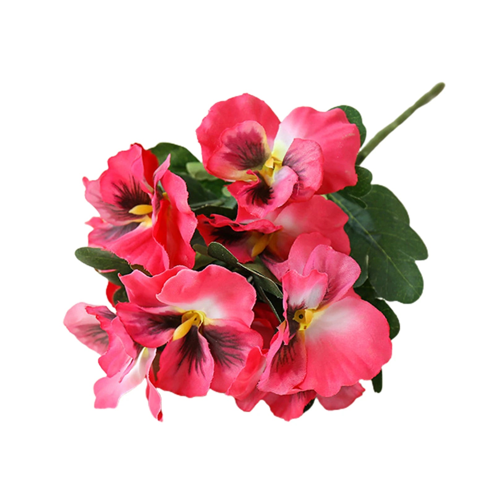 10 Heads Artificial Pansy Fake Flower European Multicolor Fake Bridal Flower Bouquet Wedding Home Party Decoration Flowers Qme Rose Red