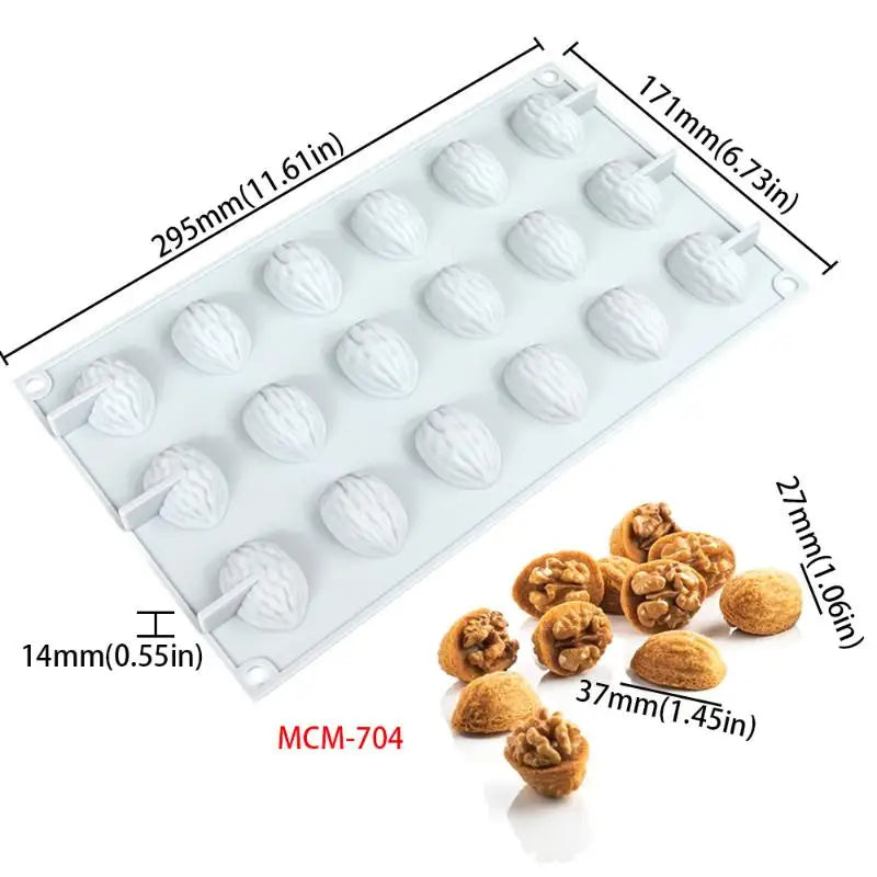 Chestnut Raspberry Peanut Mushroom Silicone Mold Fondant Cake DIY Qme MCM704