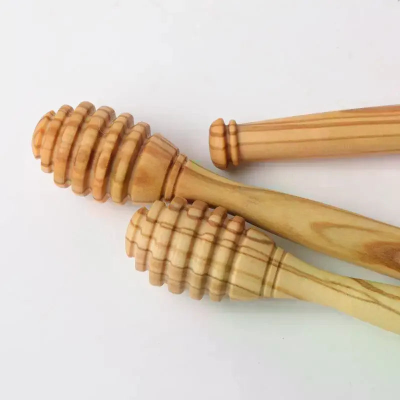 Handmade Wooden Honey Dipper Natural Wood 10/15/16cm Honey Stirrer Spoon Comfort Grip Elegant Simple Design Wooden Honey Stirrer Qme