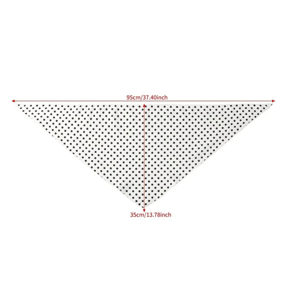 Stacked Wear Solid Polka Dots Triangle Scarf Thin Versatile Foulard Qme