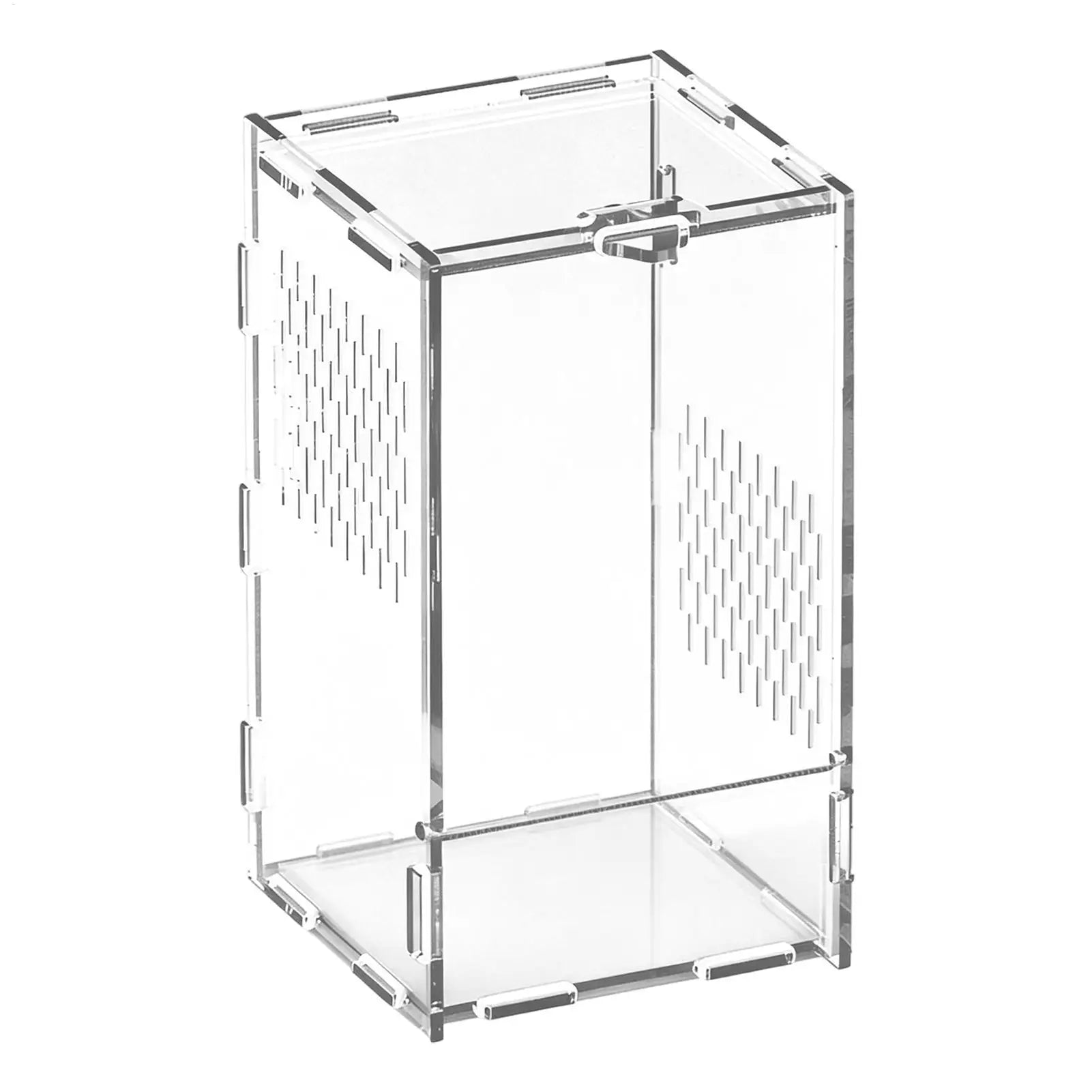 Jumping Spider Enclosure Clear Terrarium Box Magnetic Door Acrylic Qme