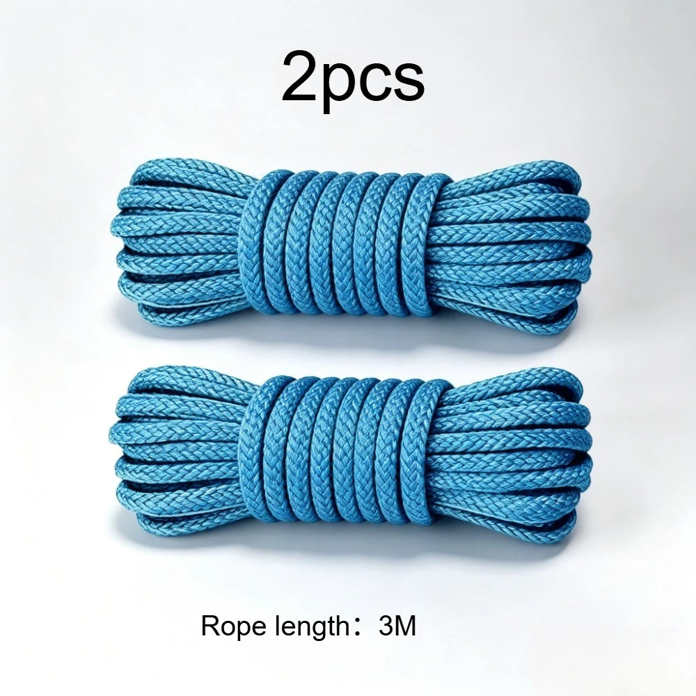 Tensioners With Rollers+Nylon Rope Set,Equipped With Locking Clasps Secure Bundling, Suitable Camping, And Outdoor Activities Qme Rope 2pcs