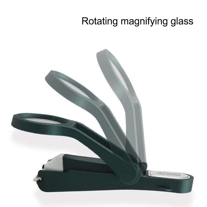 Unique Nail Clippers Precision Magnifying Glass Anti-splash Feature Qme