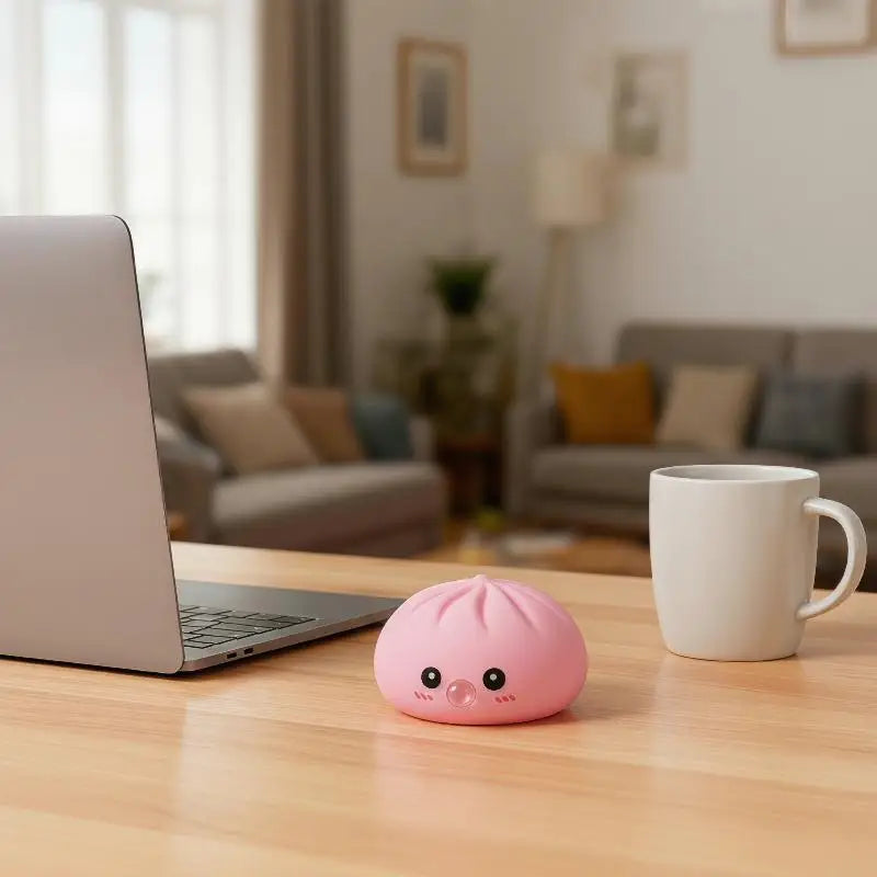 Cute Bubble-blowing Squeeze Bun Steamer Basket Toy Squishy Dumpling Qme
