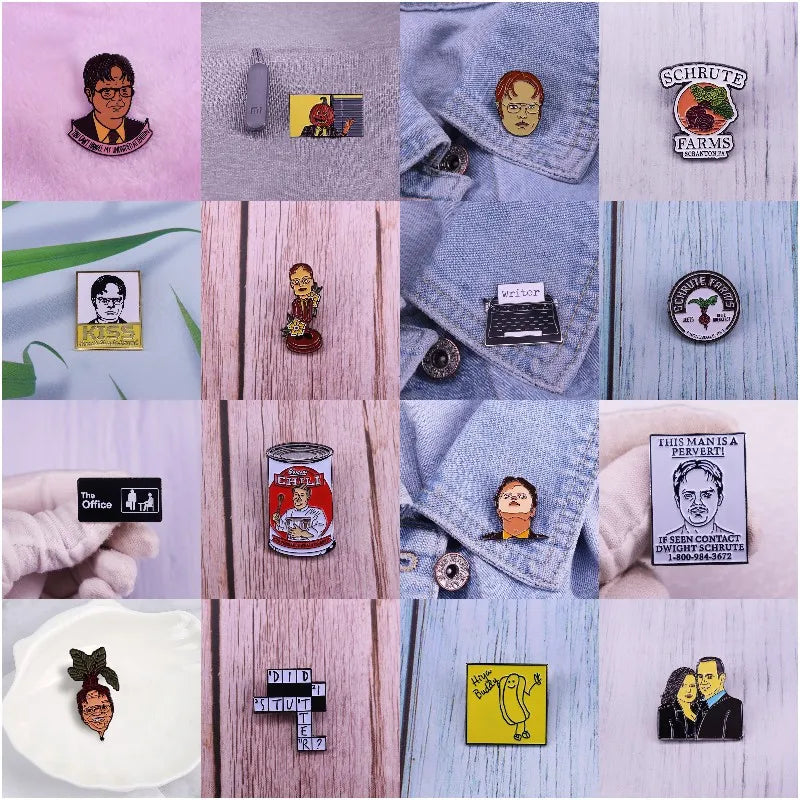 Classic Comedy Enamel Pins American Fashion TV Show Brooches for Friends Backpack Metal Lapel Pin Badges Jewelry Wholesale Qme