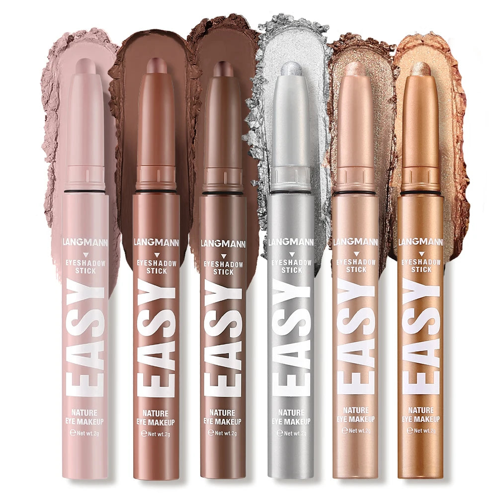 Smoke Rose Eyeshadow Pencil Glitter High-gloss Silkworm Liner Pen Highlighter Bronze Shimmer Matte Eye Shadow Stick Makeup Qme