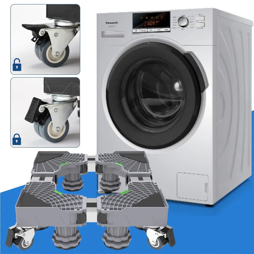 Washing Machine Mobile Bracket Wave Wheel Drum Universal Lifting Multifunctional Shock-absorbing and Height Increasing Base Pad Qme