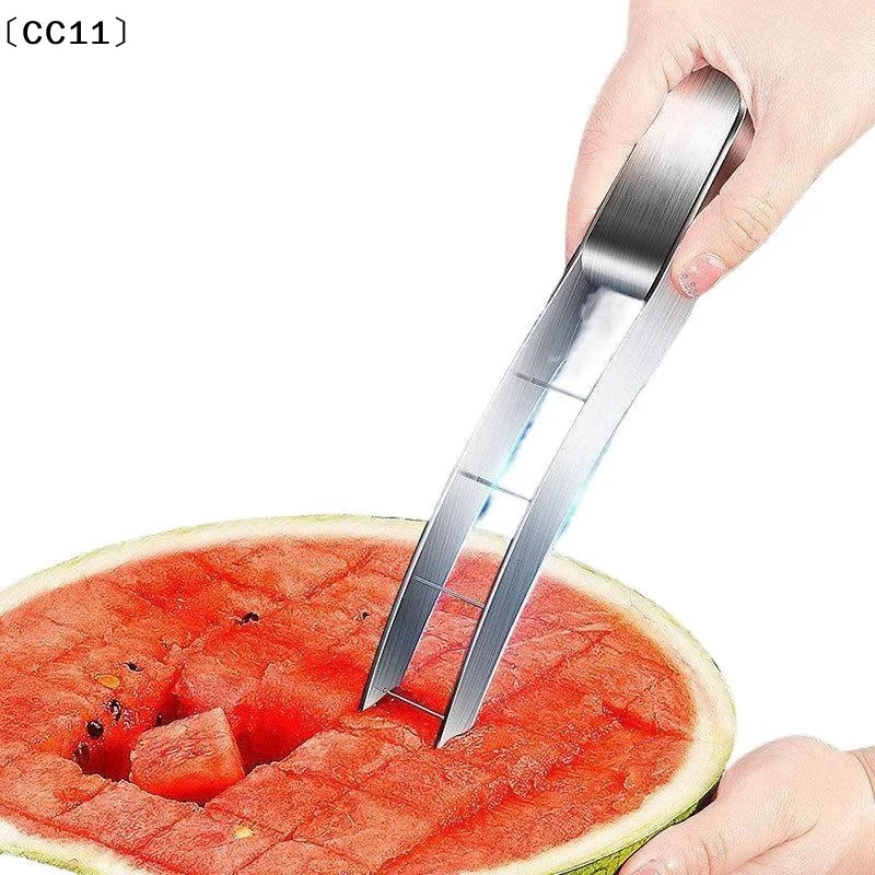 Stainless Steel Watermelon Cutter Quick Even Cube Cutting Rust Proof Qme