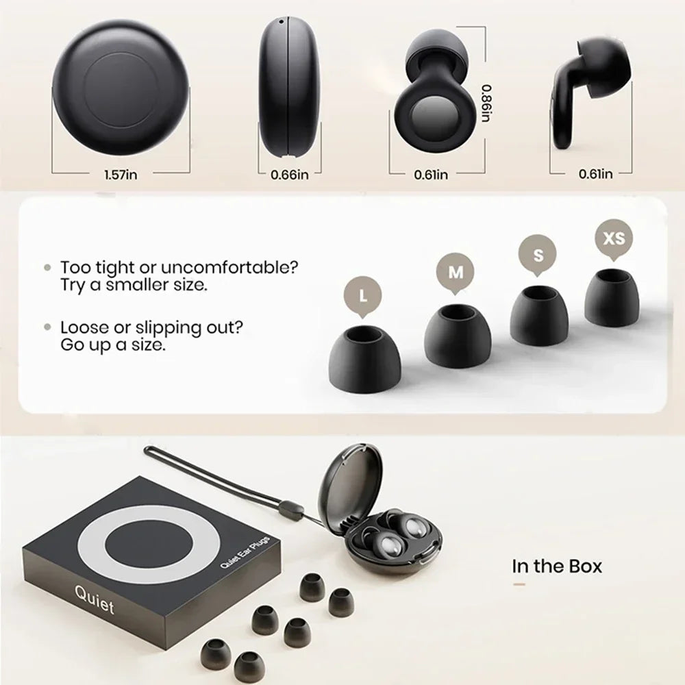 Ear Plugs Sleeping Sleep Aid Noise Reduction Soft Reusable Hearing Qme