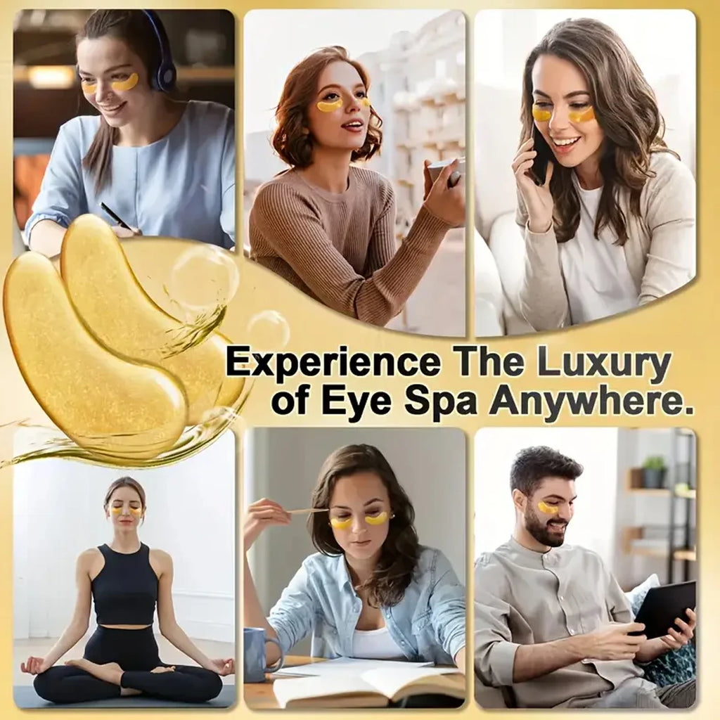 24K Gold Collagen Crystal Eye Mask Area Contains Retinol Arbutin Qme