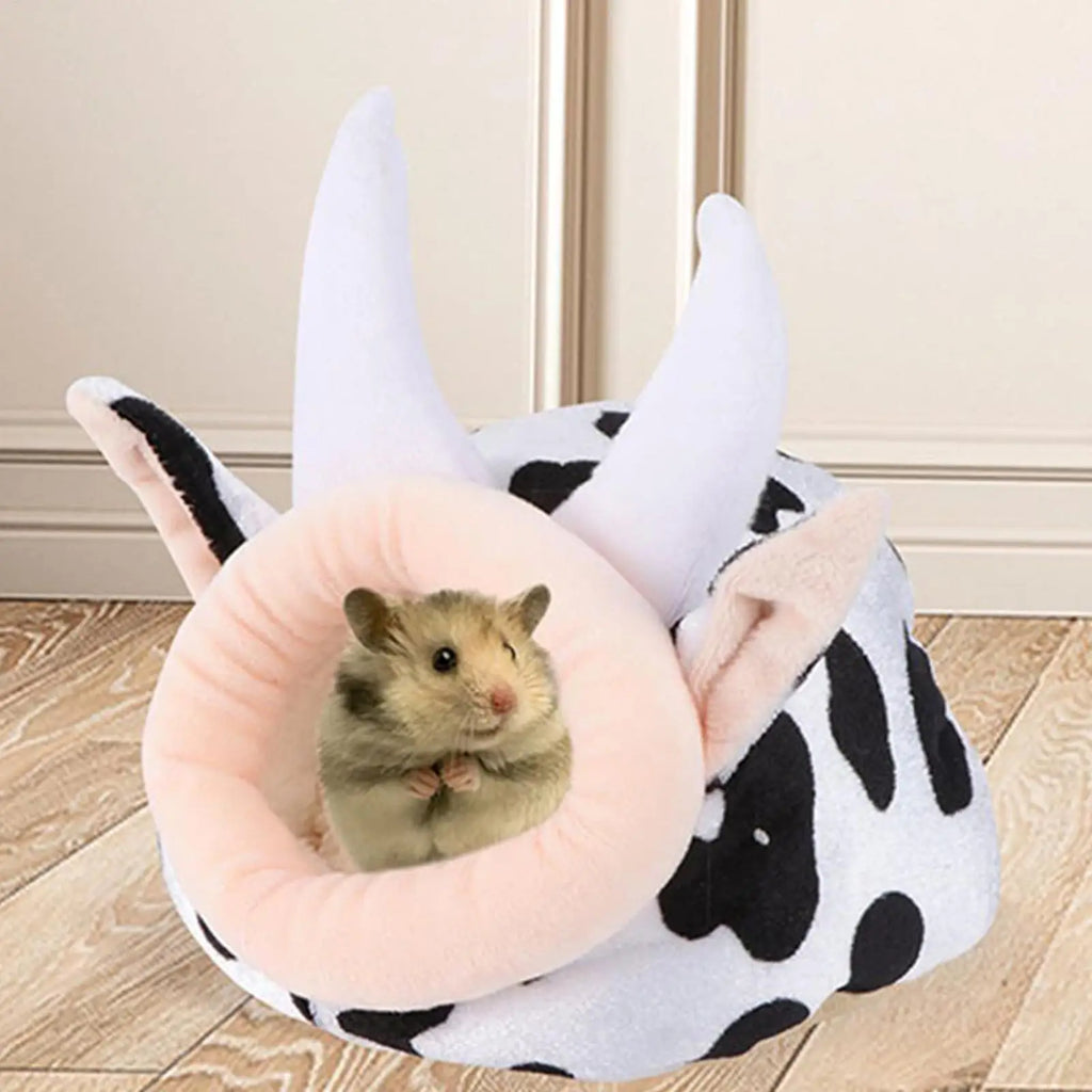 Hedgehog Bed Cow Warm House Cotton Golden Bears Sleeping Bed for Small Animal Cage Accessories Hamster Ferret Chinchilla Qme Default Title
