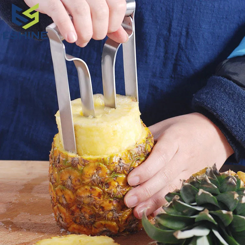 1pc Pineapple Peeler Cutter Ananas Meat Extractor Corer Remover Machine Stainless Steel Home Kitchen Knife Slicer Fruit Tools Qme