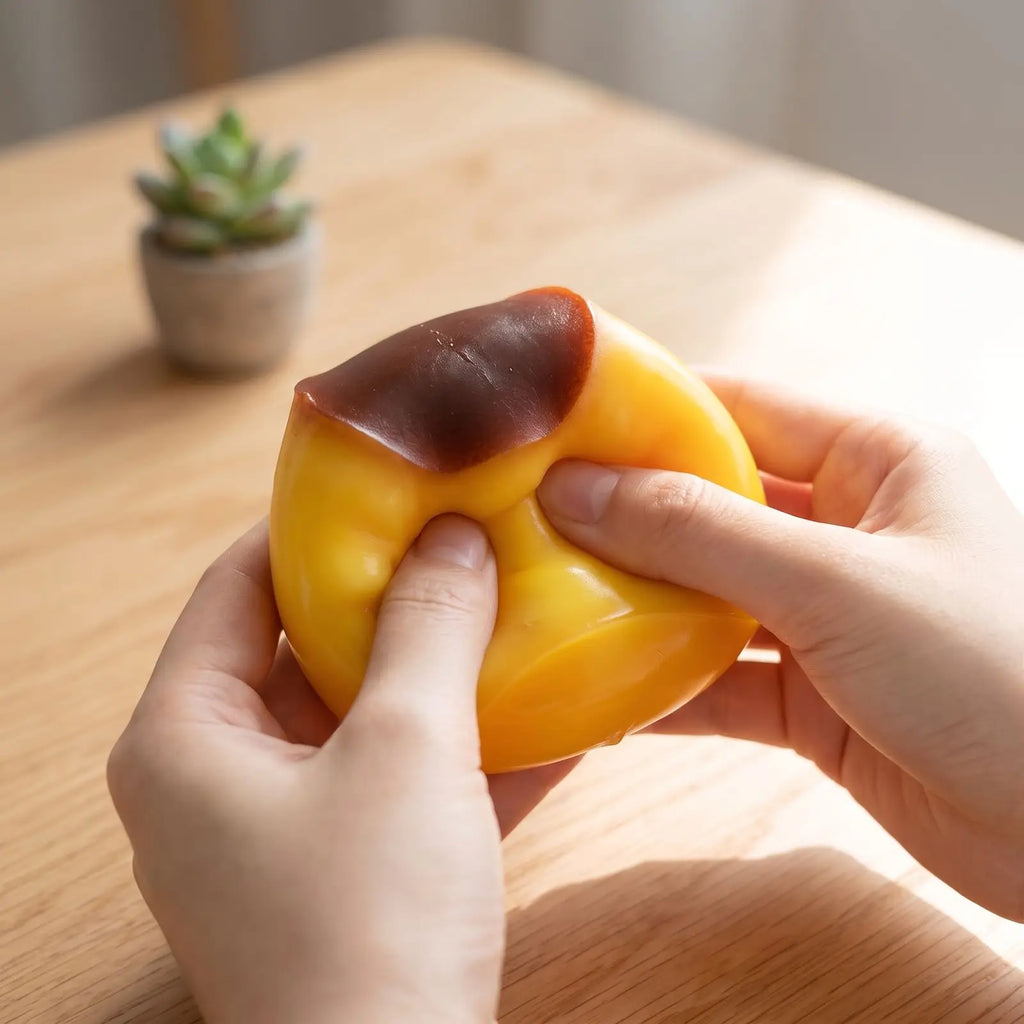 Caramel Pudding Stress Relief Toy Soft and Cute Slow-rising Fidget Toy Simulated Food Party DIY Decor Fun Holiday Gift Qme