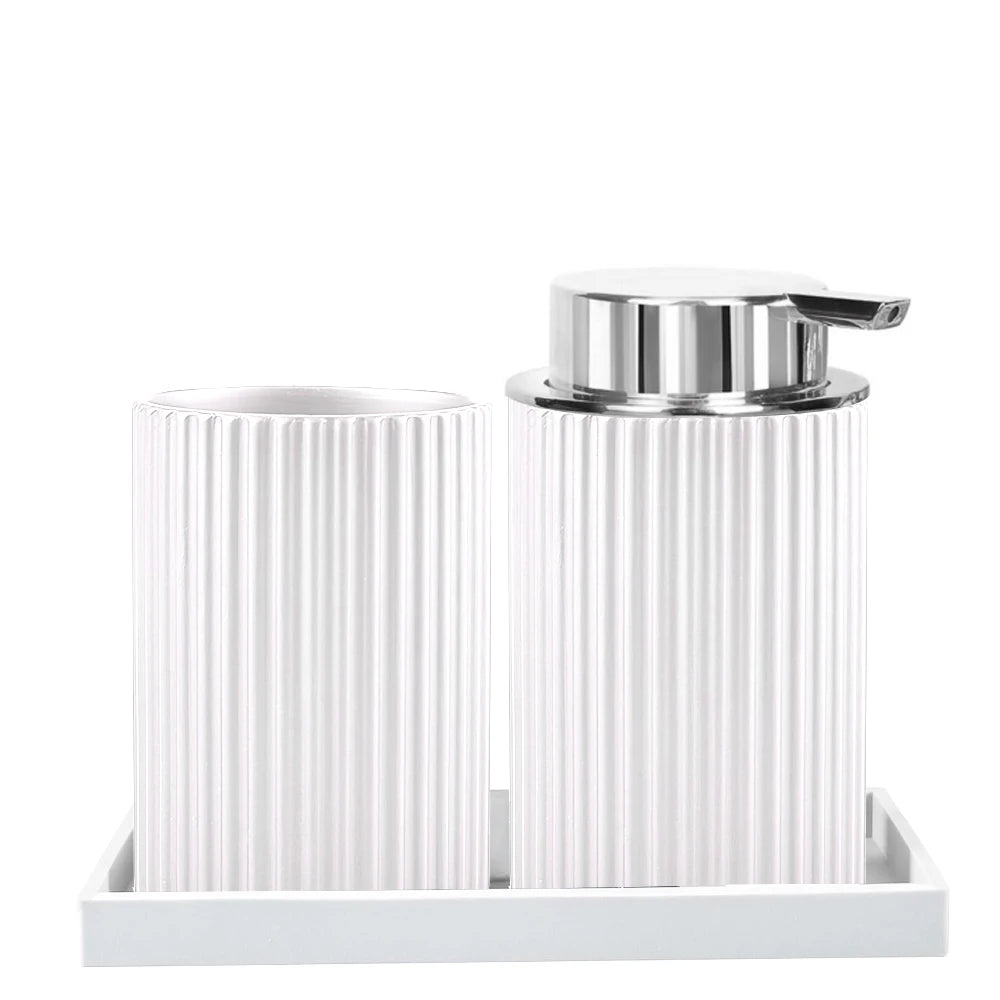 Foaming Soap Dispenser Set with Toothbrush Holder Silicone Tray Modern Black Foaming Dispenser Bottle for Hands Dishes Qme F