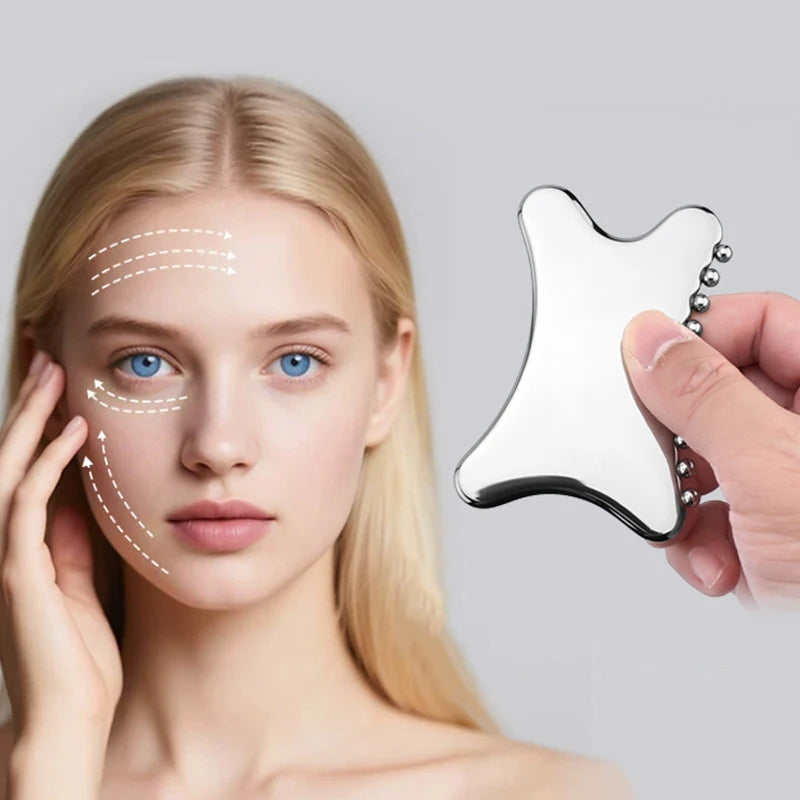 Stainless Steel Gua Sha Facial Tool Acupuncture Point Massage Eye Qme