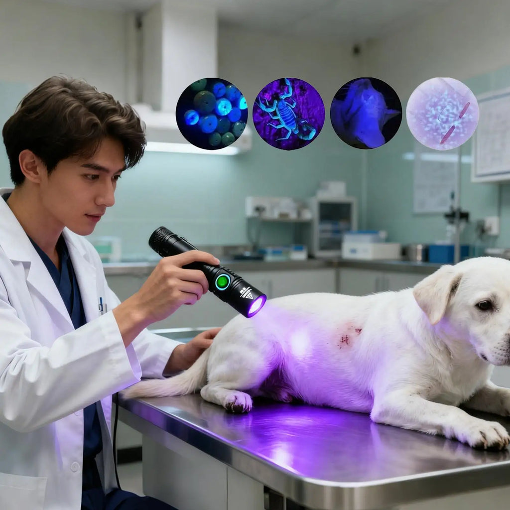 UV Light Flashlight Portable Multi-purpose Pet Supplies Handheld Qme