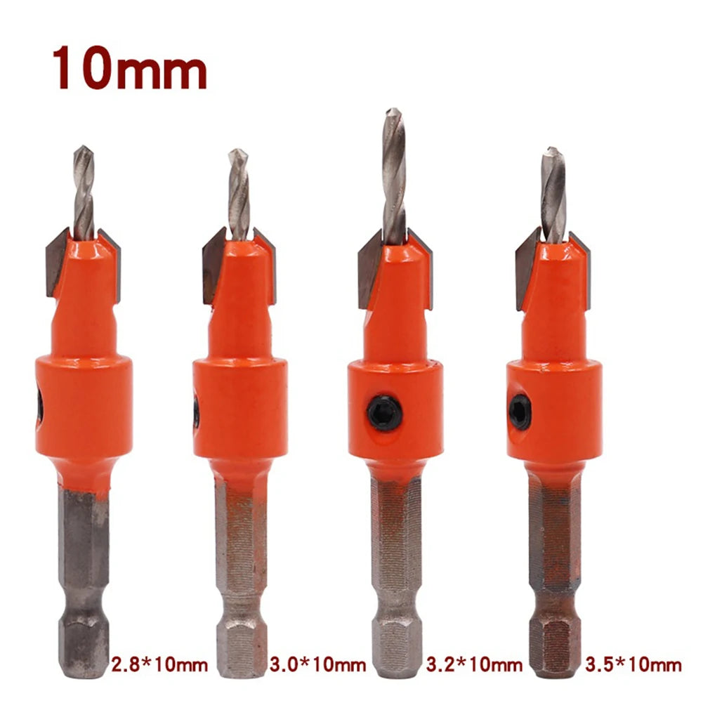 1 4 Woodworking Hex Shank Drills Bit Countersink Router Wood Drilling Qme
